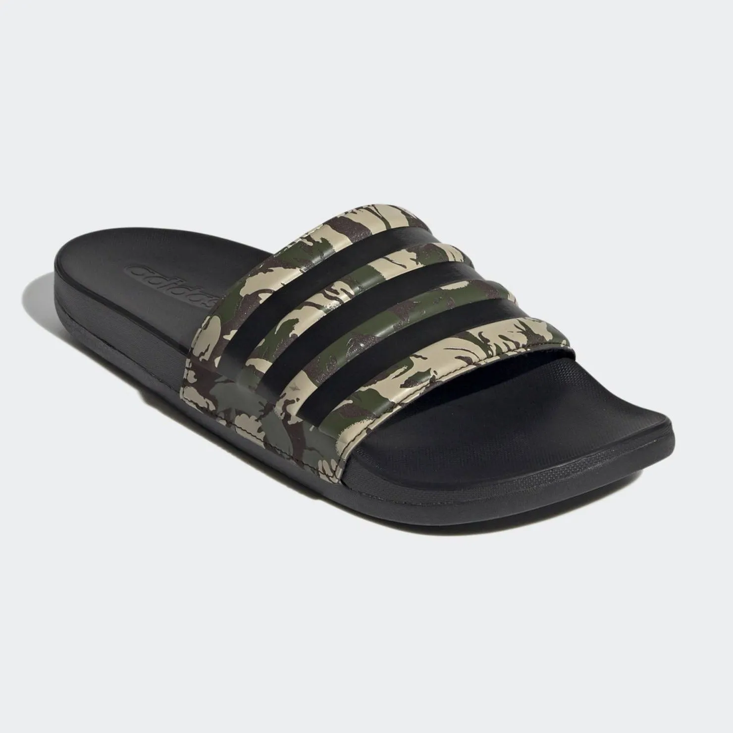 Adidas Adilette Cloudfoam Comfort Slides "Wild Pine Camo" Stripe (FZ4686)