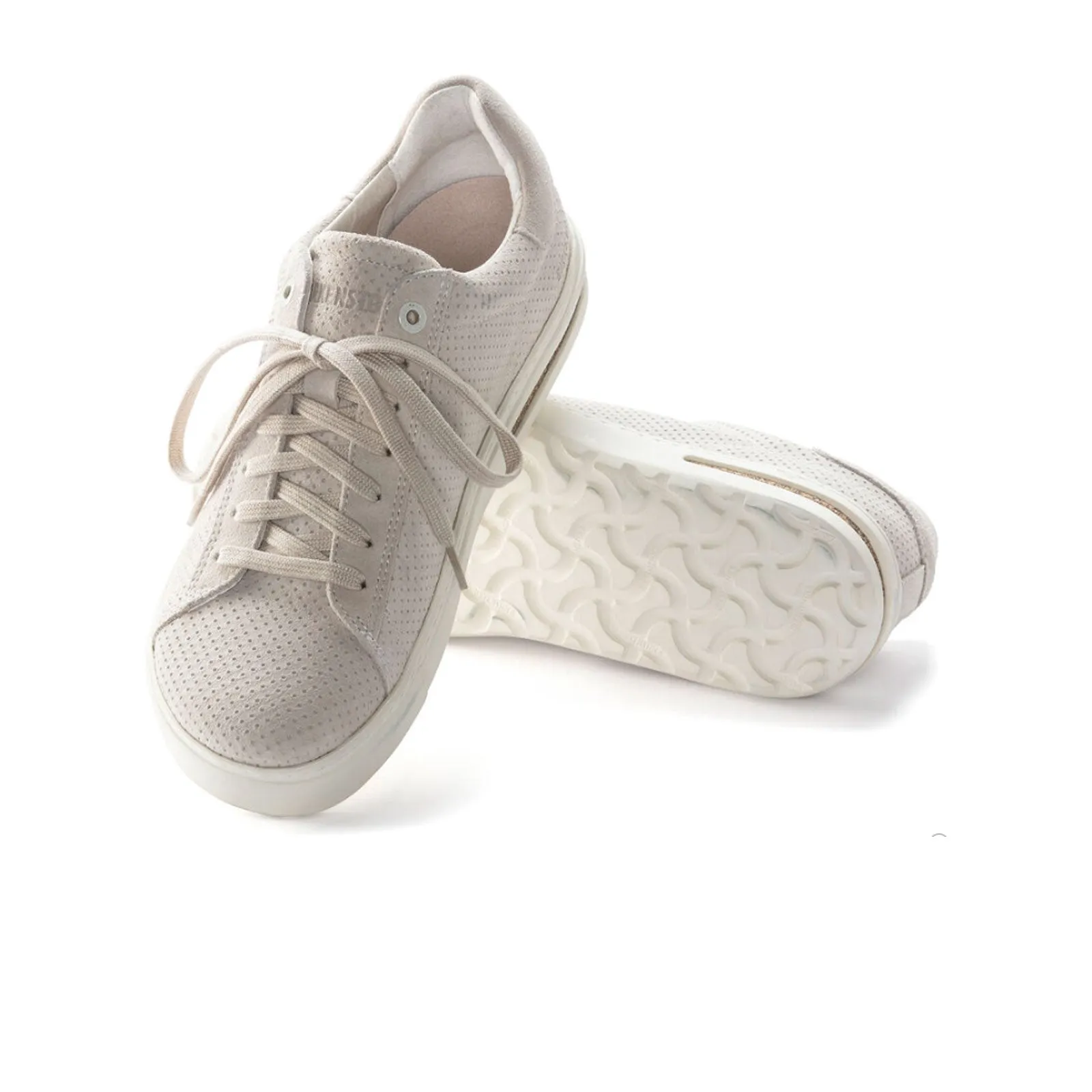 Birkenstock Bend Narrow Sneaker (Women) - Antique White Embossed Suede