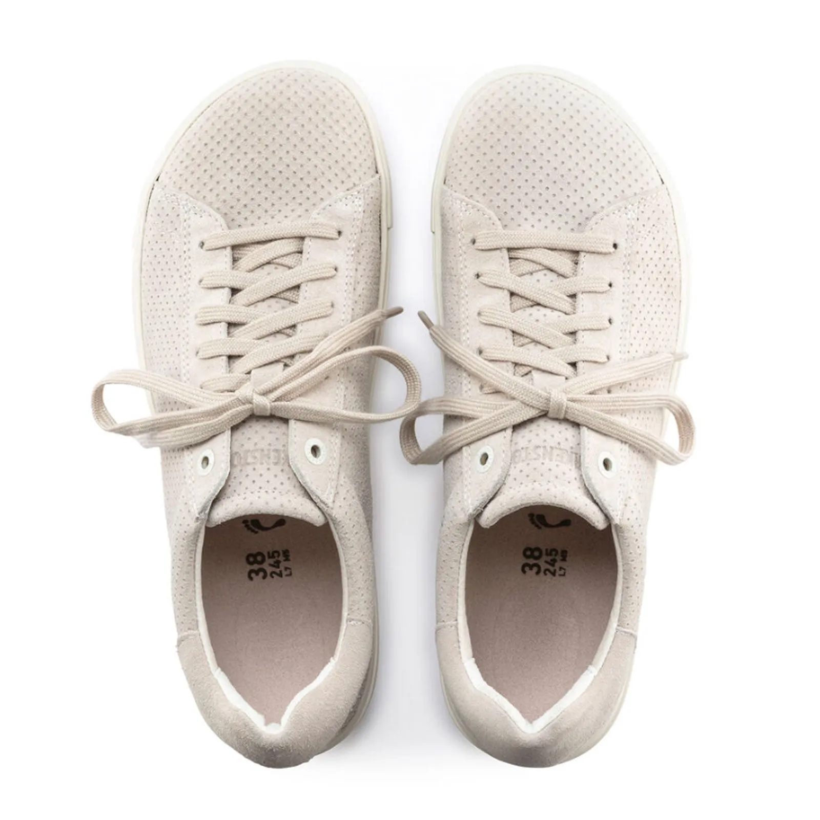 Birkenstock Bend Narrow Sneaker (Women) - Antique White Embossed Suede