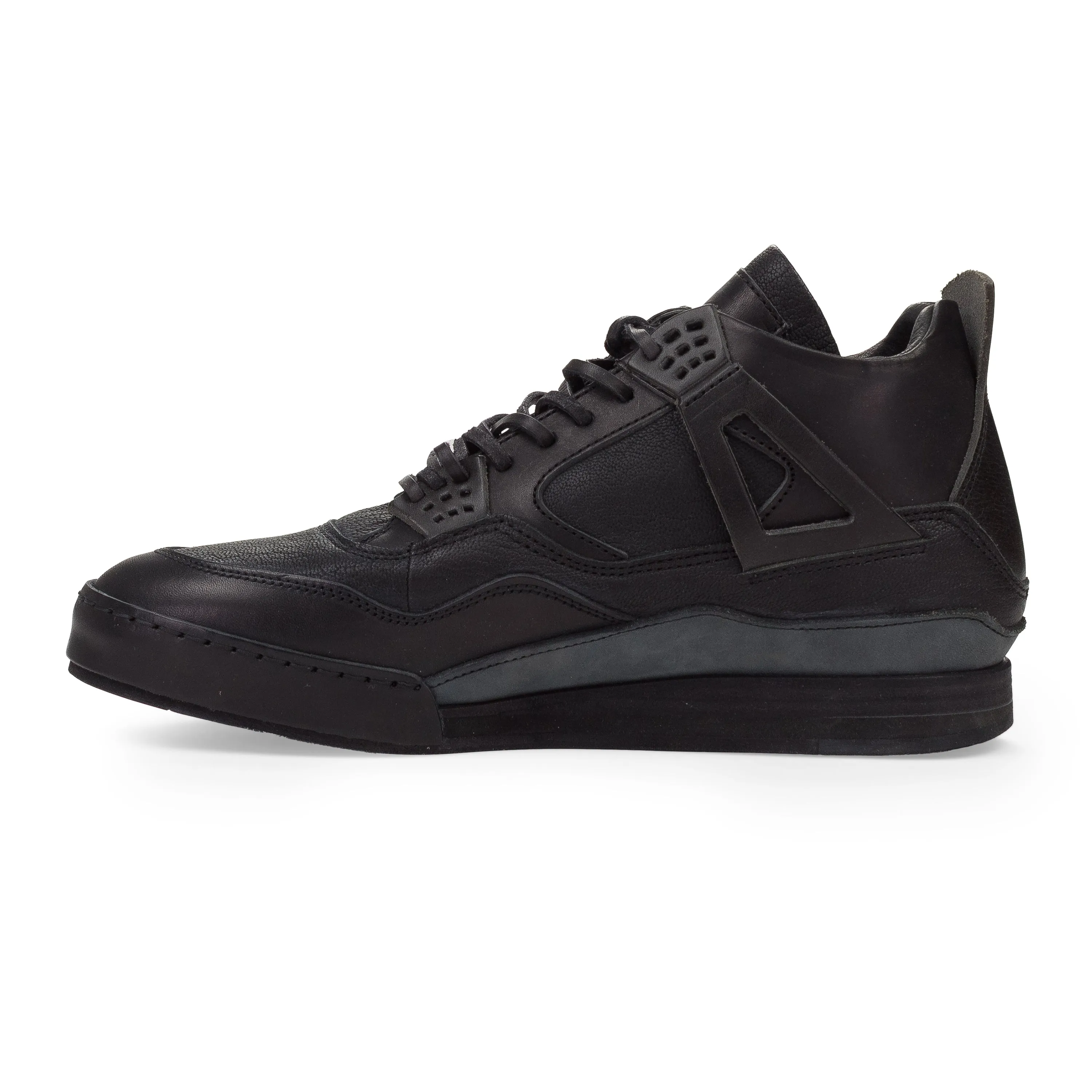 BLACK LACE UP SNEAKERS