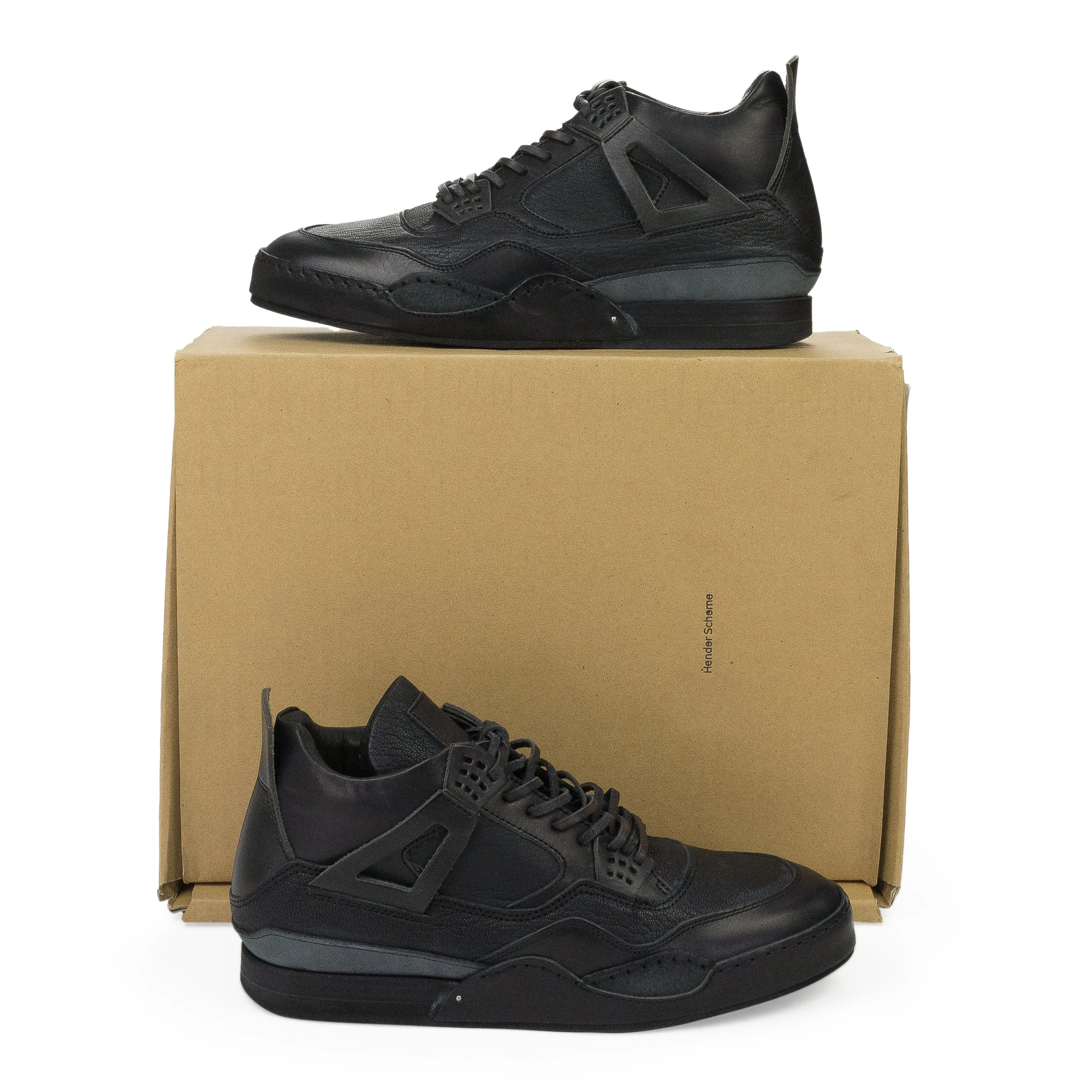 BLACK LACE UP SNEAKERS