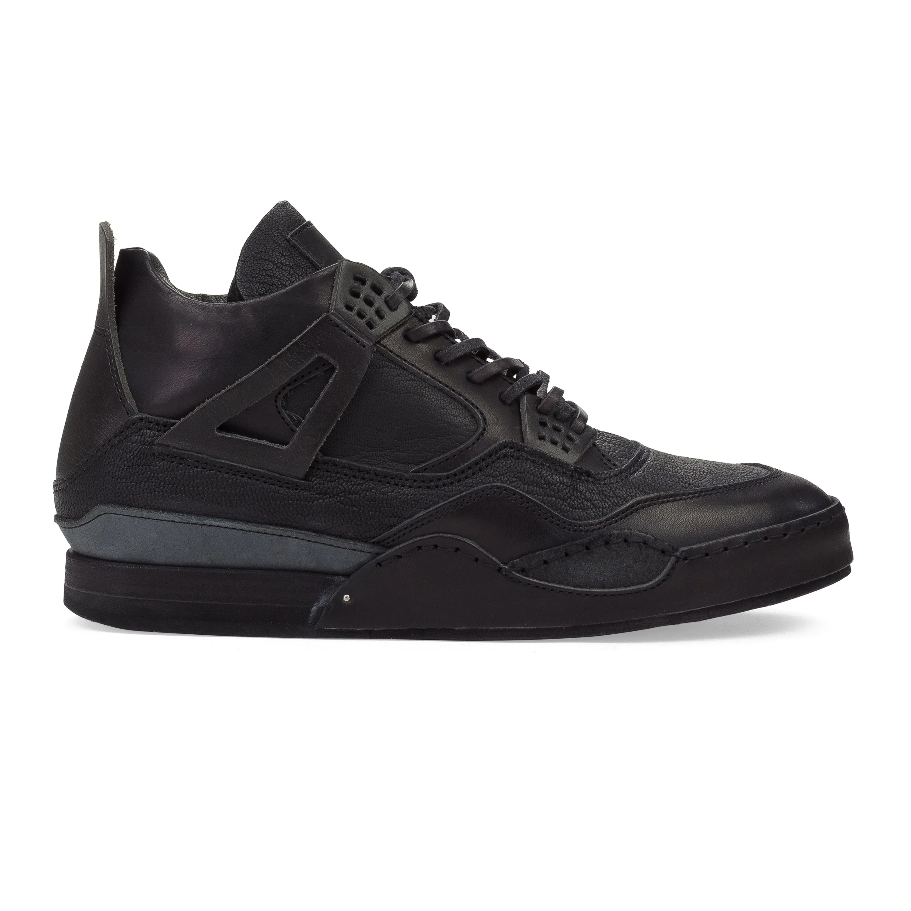 BLACK LACE UP SNEAKERS