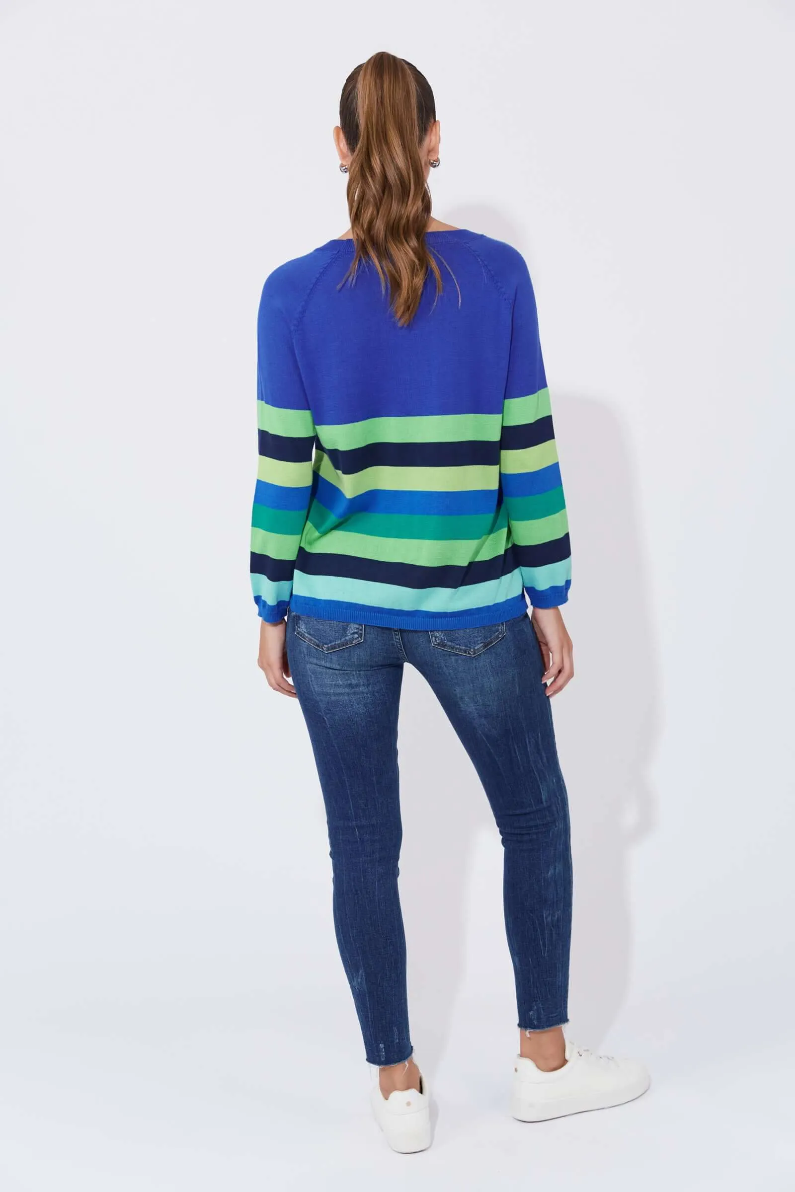Haven Florida Stripe Jumper in Cobalt