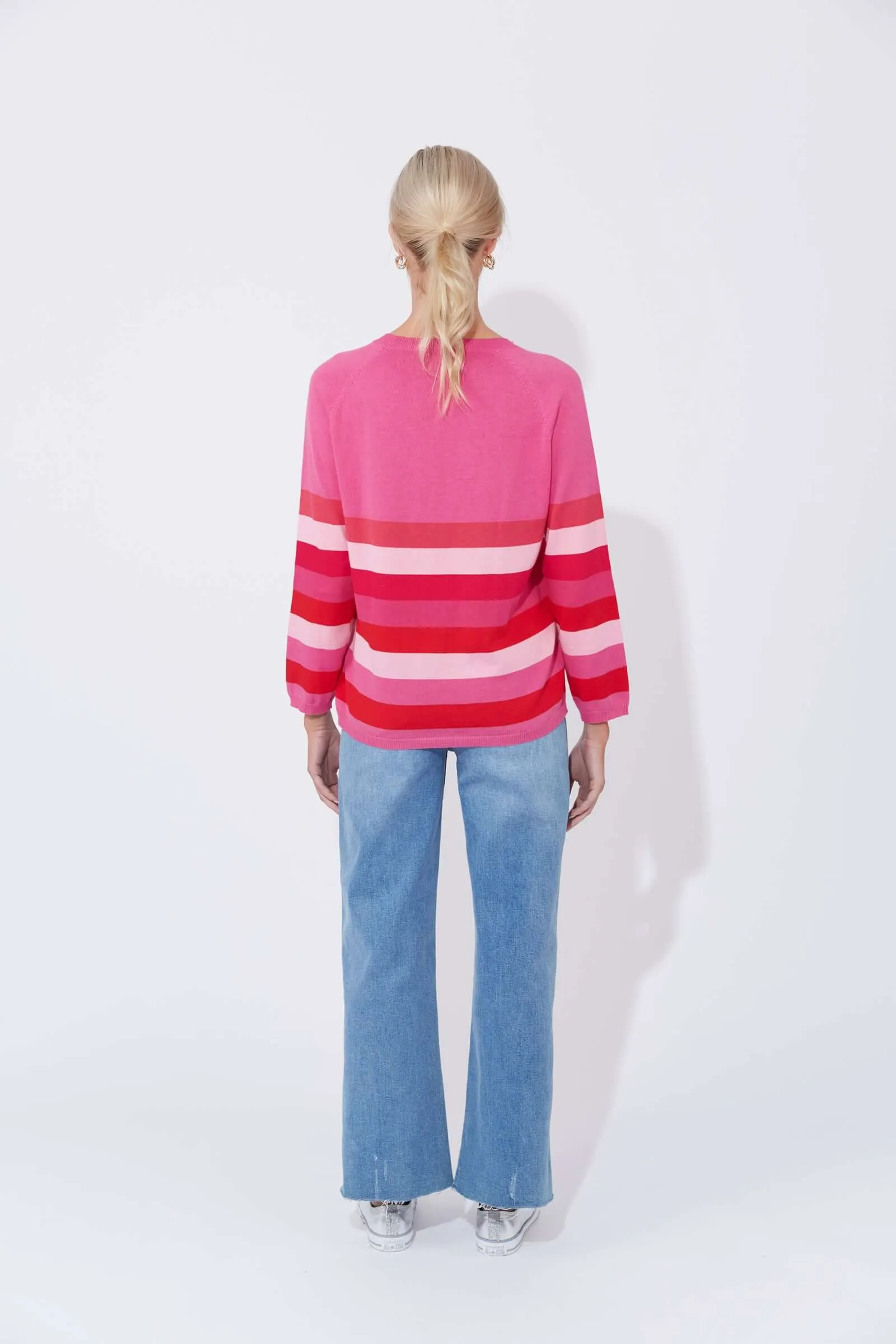 Haven Florida Stripe Jumper in Pink