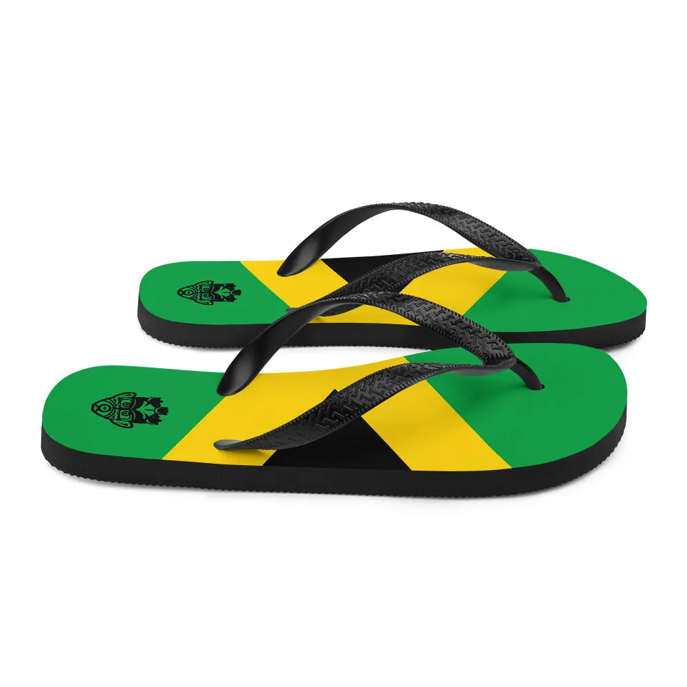 Island Flag - Jamaica Flip Flops