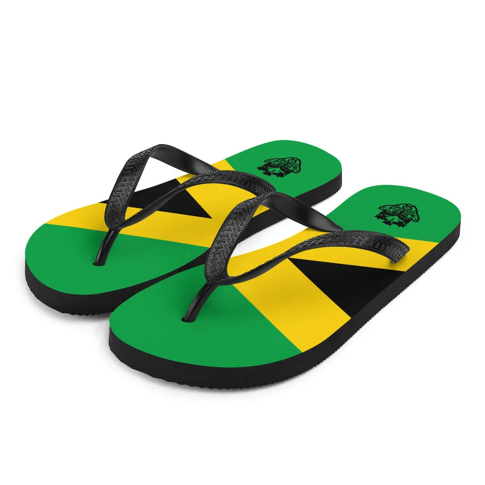 Island Flag - Jamaica Flip Flops