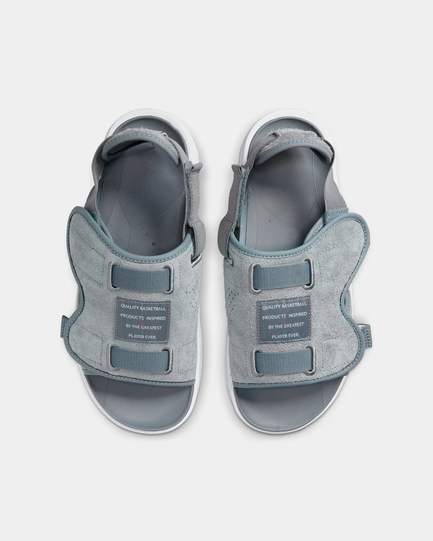 Jordan LS Slides 'Winter Grey' Cool Grey/White