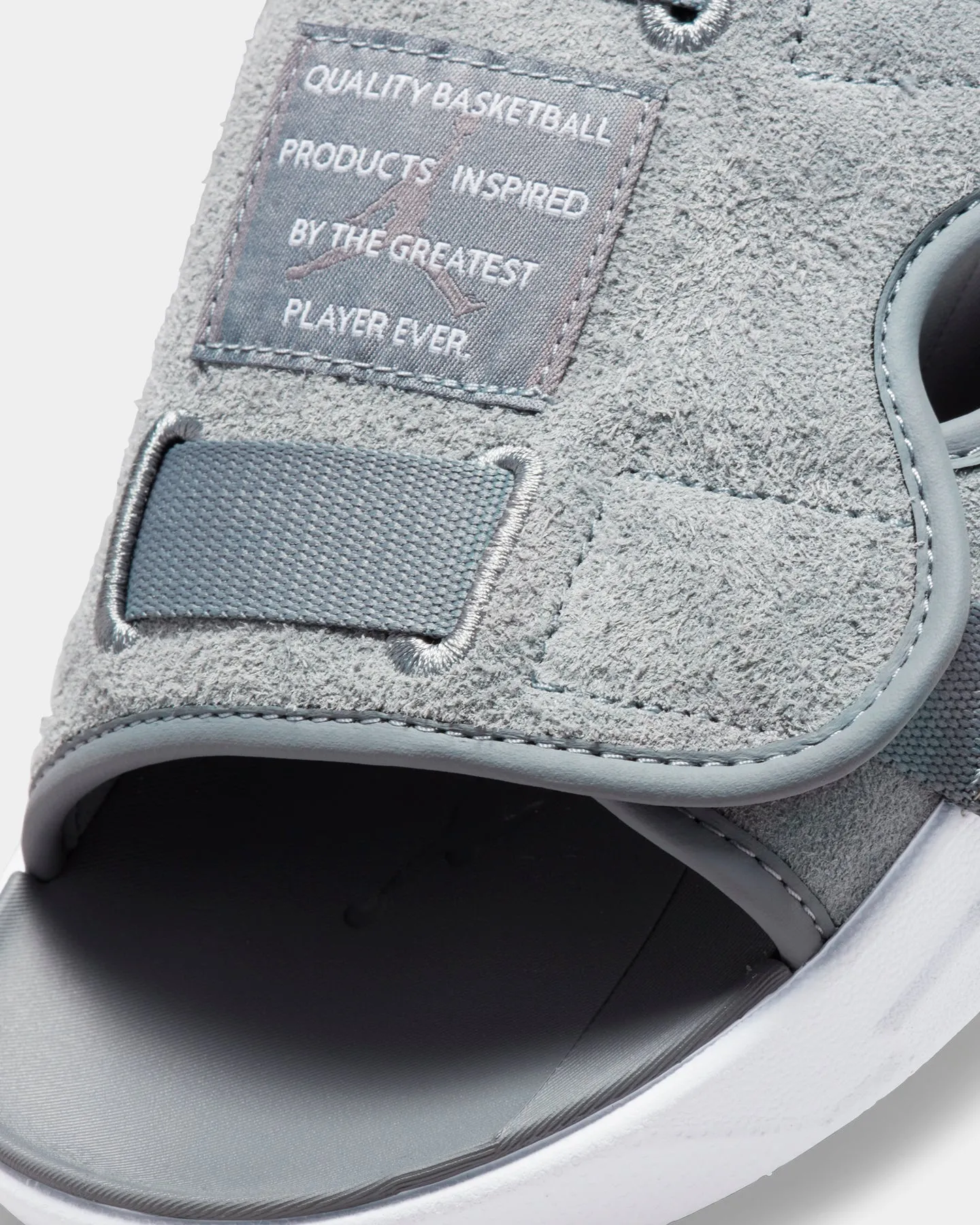 Jordan LS Slides 'Winter Grey' Cool Grey/White