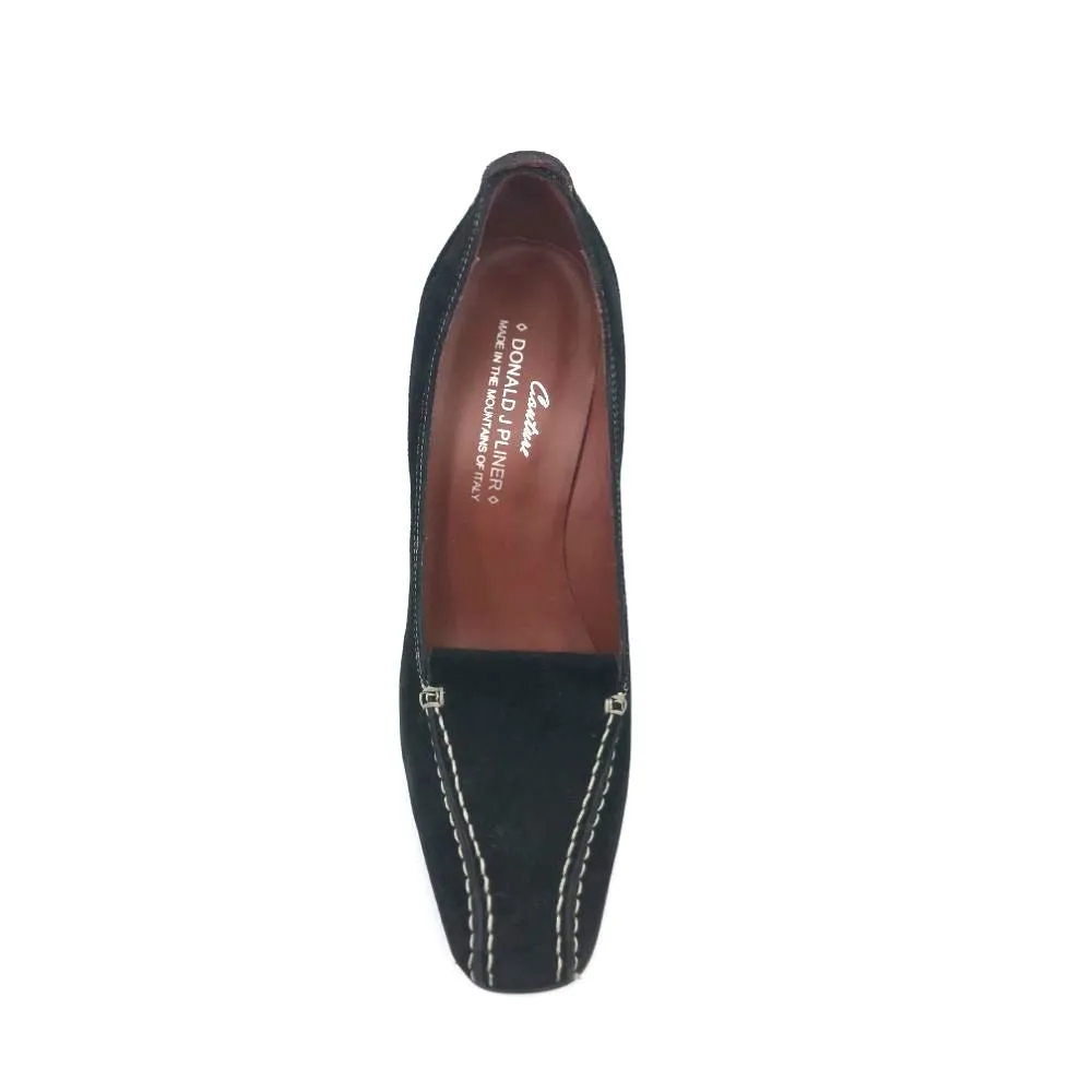 Laser Black Suede Donald Pliner Pumps