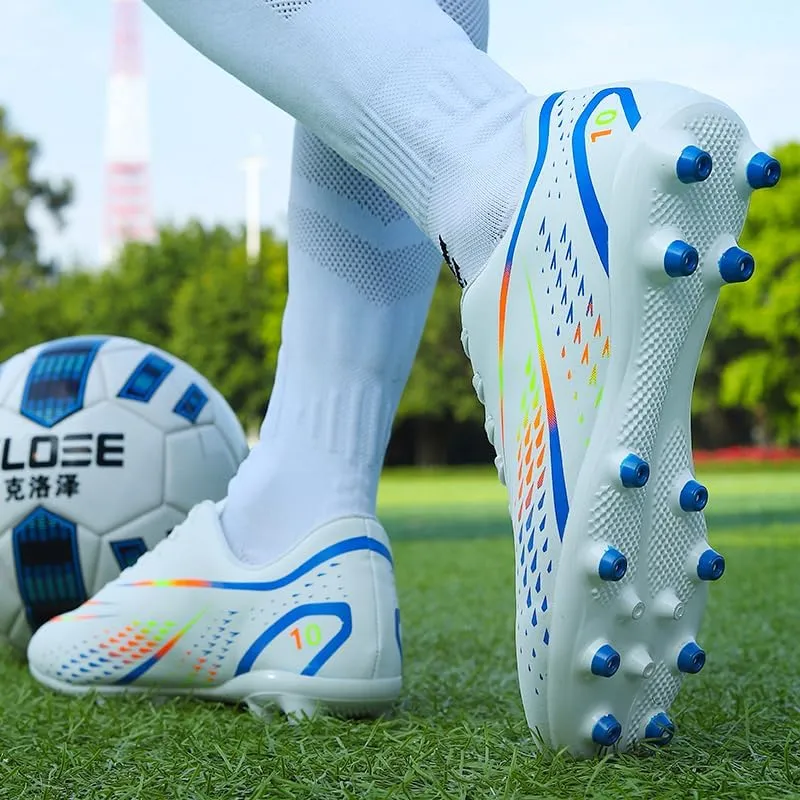 Men's Soccer Cleats Outdoor Indoor AG/FG/TF Professional Football Shoes Low-Top Non-Slip Lightweight Breathable Youth Boys Athletic Training Sneakers