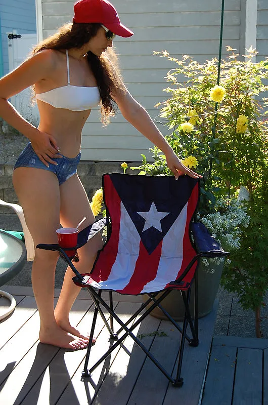 Puerto Rico Flag Folding Chair