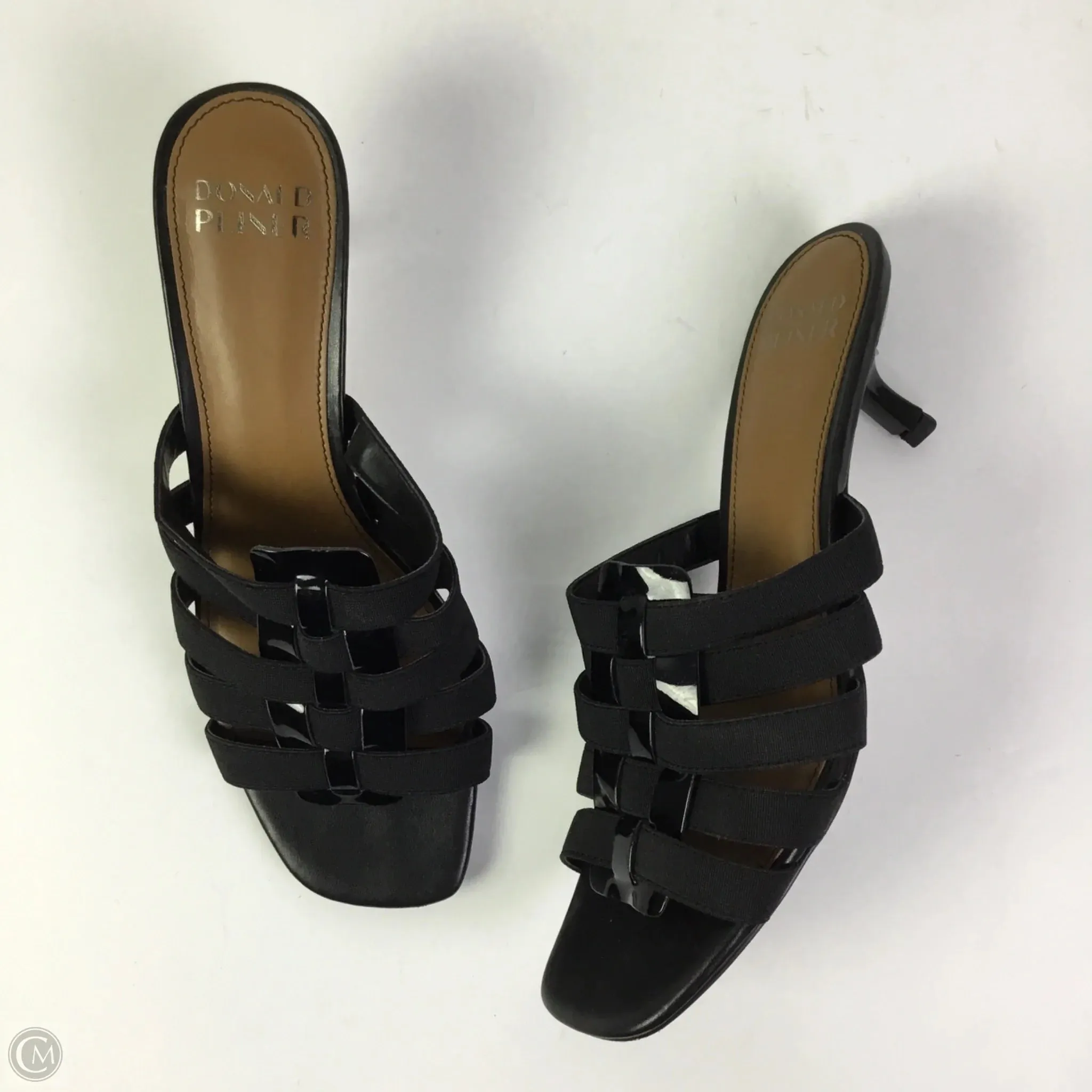 Sandals Heels Kitten By Donald Pliner In Black, Size: 8