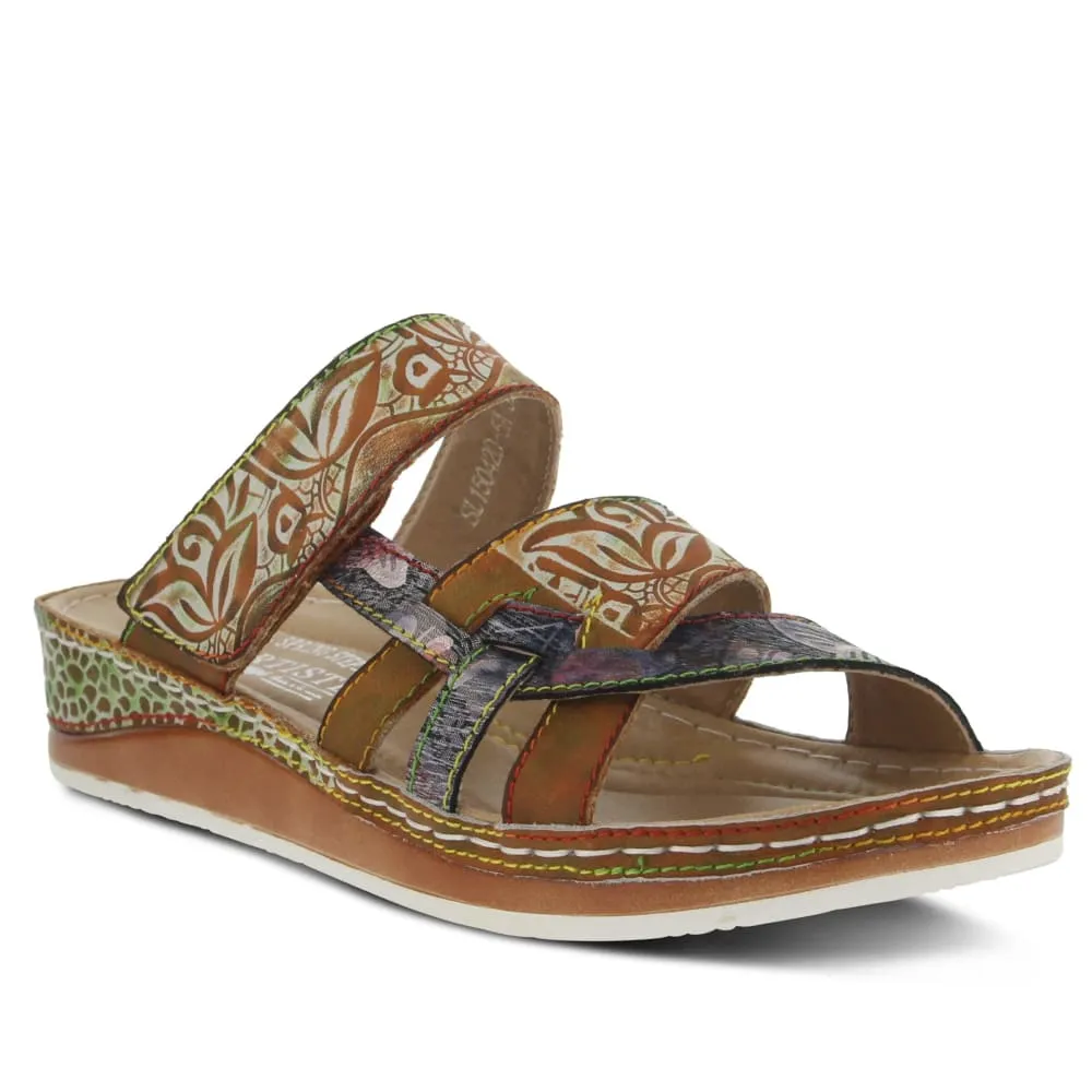 Spring Step Shoes Caiman Hand Painted Sandals