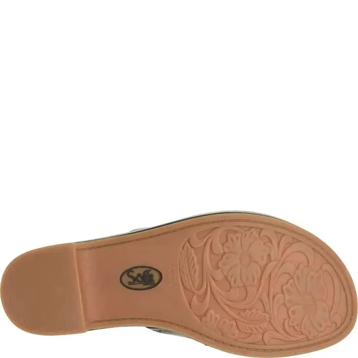 Women's Sofft Cass Leather Slide Sandal  Effortless Summer Style