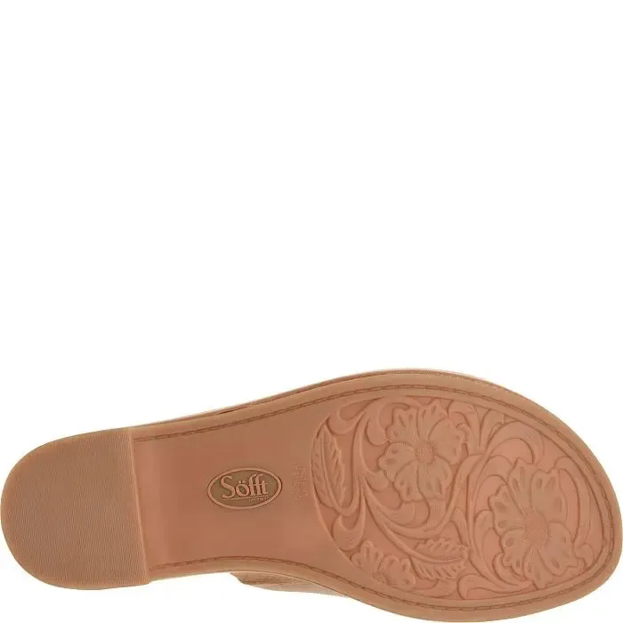 Women's Sofft Cass Leather Slide Sandal  Effortless Summer Style